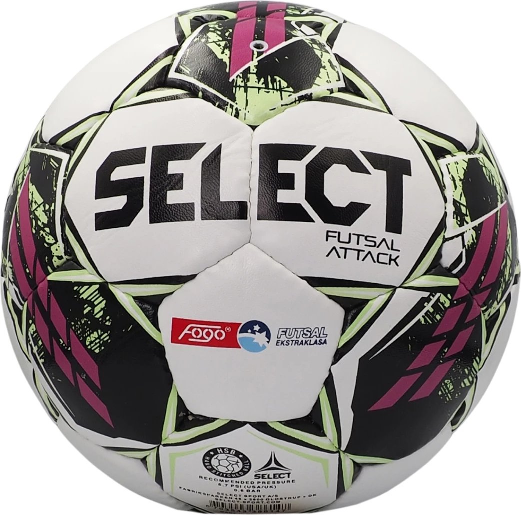 Top futsalli Select, bardhë-rozë-gjelbër