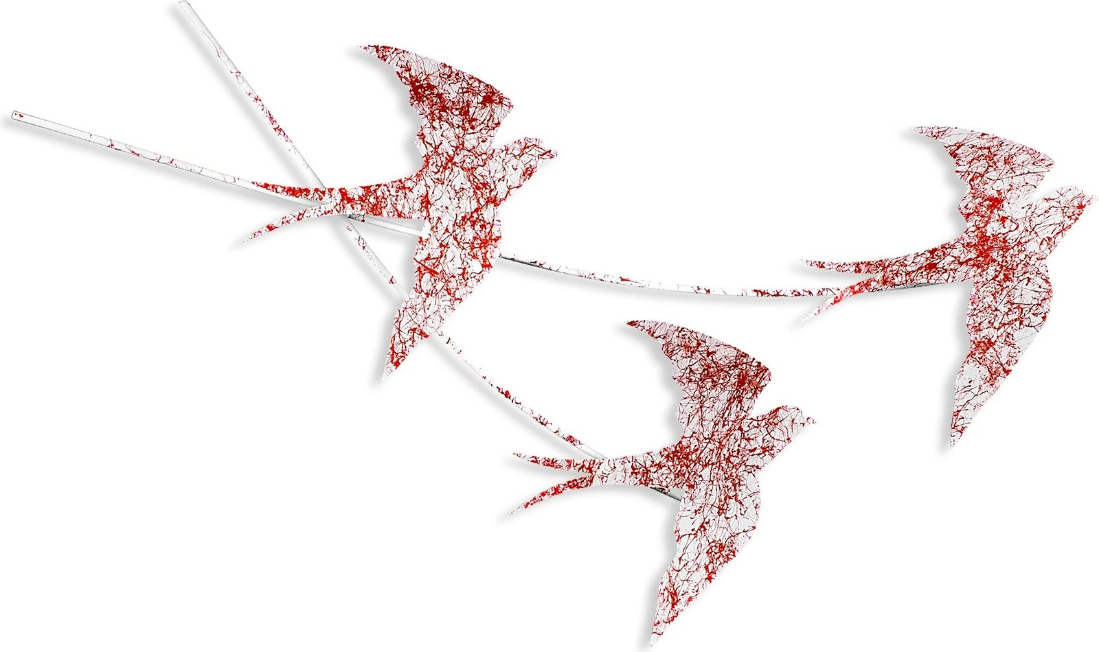 Aksesor dekorativ metalik për mur, Wallity, Wallow 5, shumëngjyrësh, 42x70cm