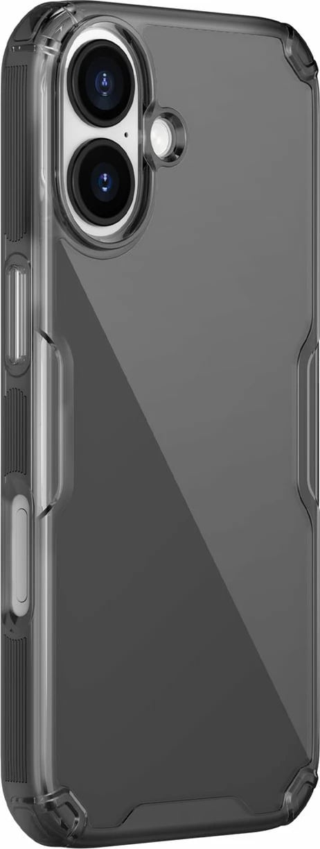 Mbështjellës Nillkin Nature TPU Pro për iPhone 17, gjysmë-transparent, i zi