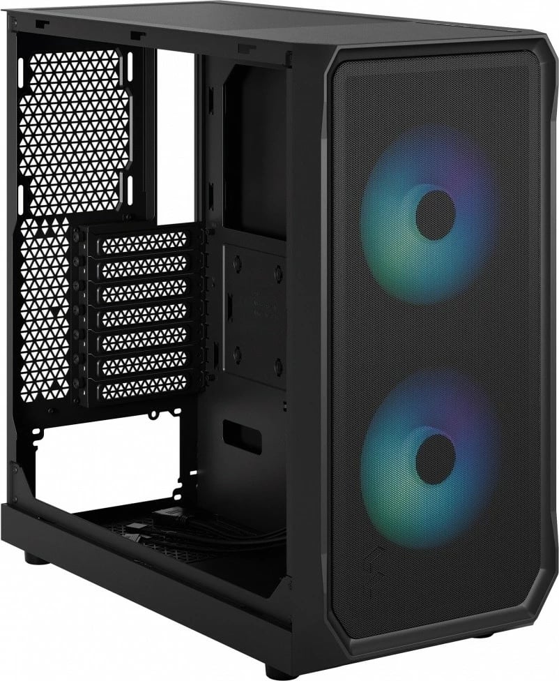 Kasë Fractal Design Focus 2 RGB, Midi Tower, ATX, Xham i temperuar, E zezë