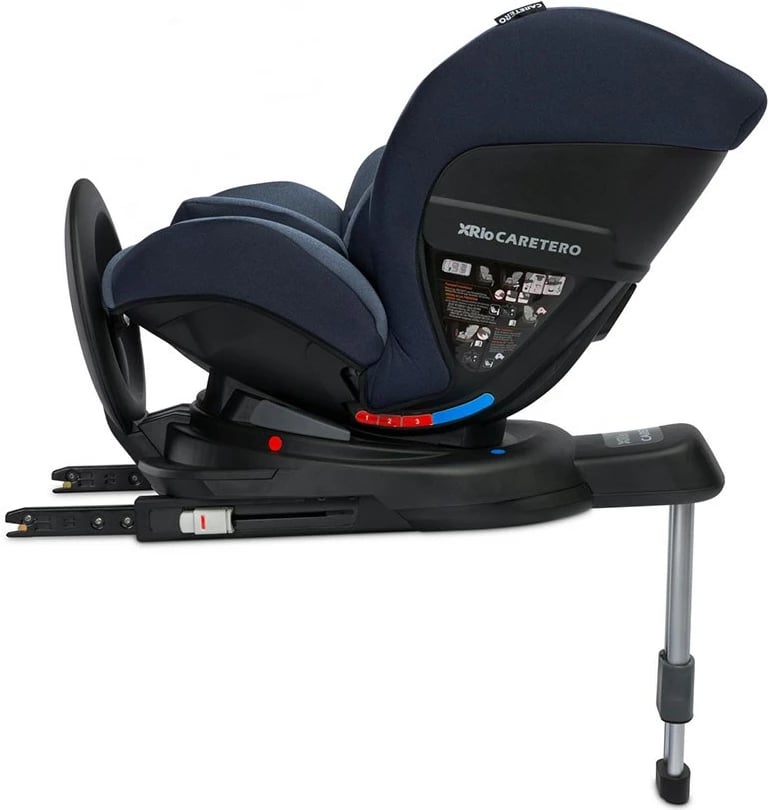 Sedilje veture për fëmijë CARETERO Rio 40-105 cm deri 22 kg ISOFIX 360° me këmbë stabilizuese i-Size blu