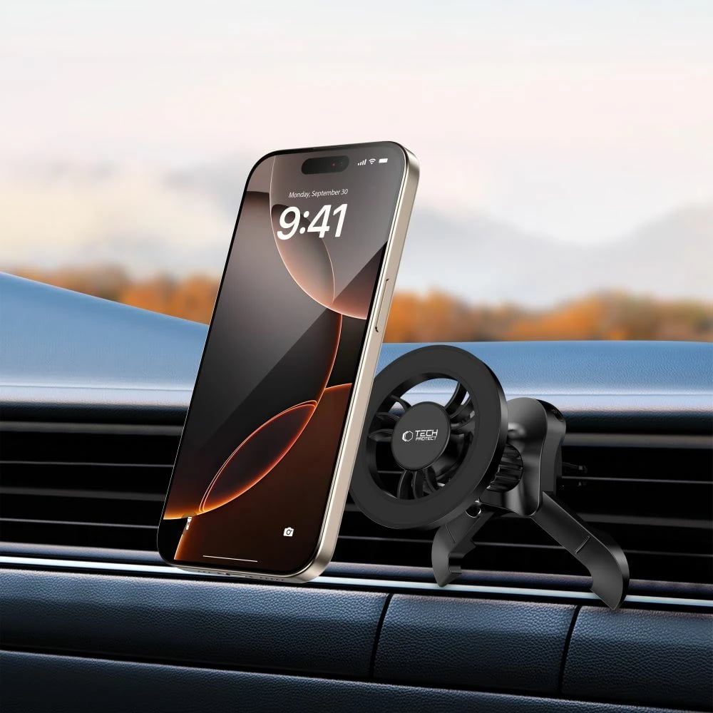 Mbajtës magnetik për celular Tech-Protect N56 me MagSafe, i zi