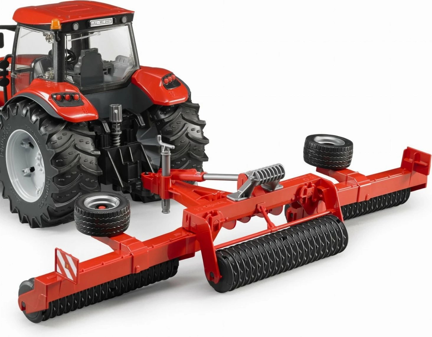 Lodër makineri bujqësore BRUDER Folding Cambridge Roller BR-02226, plastikë, e kuqe