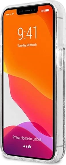 Mbështjellës Karl Lagerfeld Liquid Glitter Choupette Fun për iPhone 13 Pro Max 6.7", argjendtë