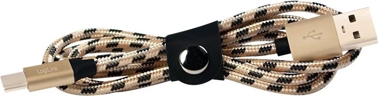 Kabllo USB-C Logilink, ngjyrë kafe e zezë