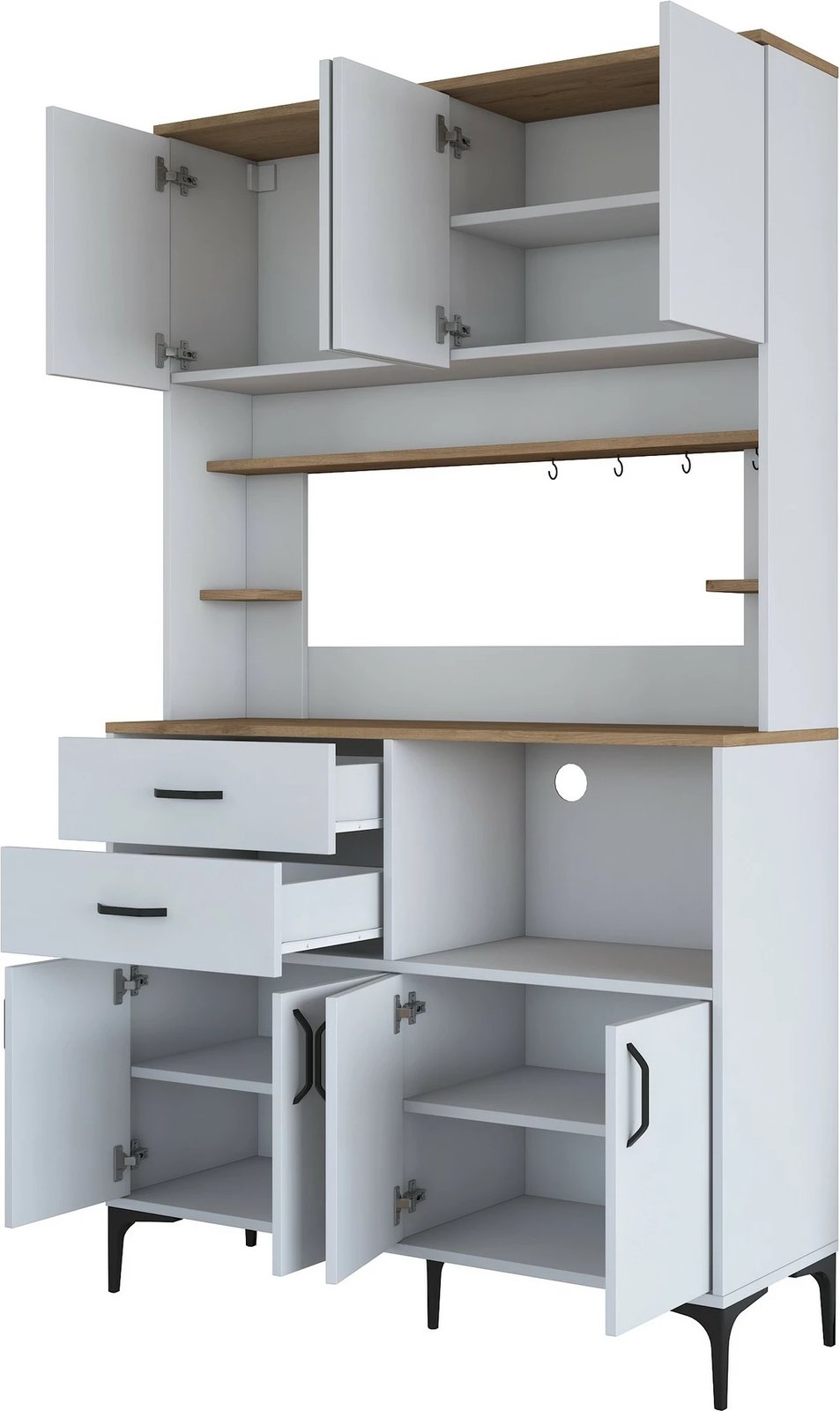 Dollap multifunksional Skye Decor, ngjyrë arrë dhe e bardhë, JE179 - 3402