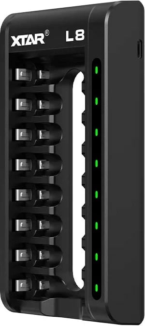 Karikues baterish XTAR L8, 8 vende, AA/AAA, Li-Ion, i zi
