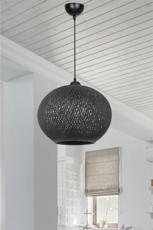 Dritë tavani Leshia Ε27 e zezë D38x38cm Dritë tavani Leshia Ε27 e zezë D38x38cm