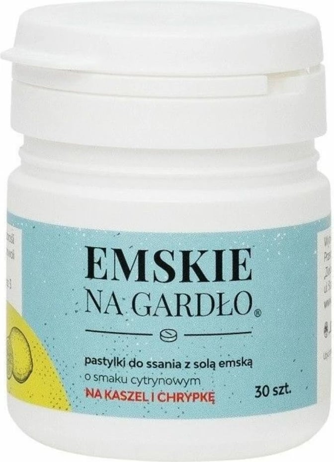 Tabletë për fyt Ziołolek Emskie, 30 copë, limon