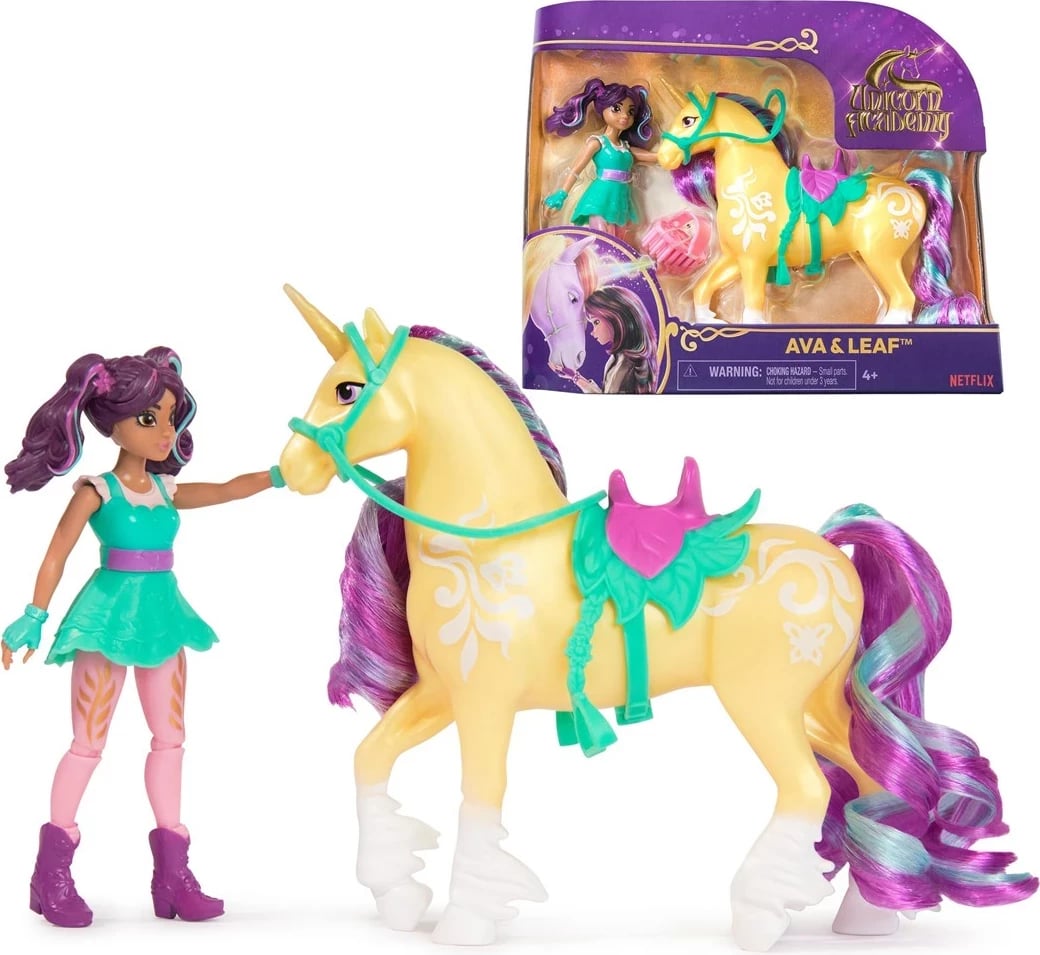 Lodër SPIN MASTER Unicorn Academy Ava & Leaf, multingjyrëshe