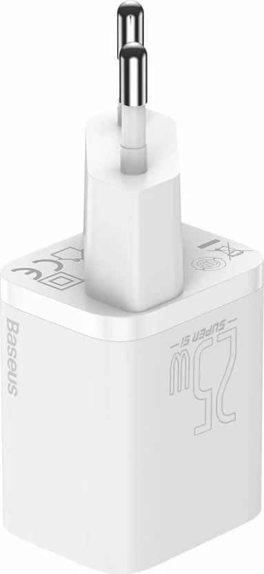 Karikues muri Baseus Super Si 1C, 25W, USB Type C, i bardhë Karikues muri Baseus Super Si 1C, 25W, USB Type C, i bardhë