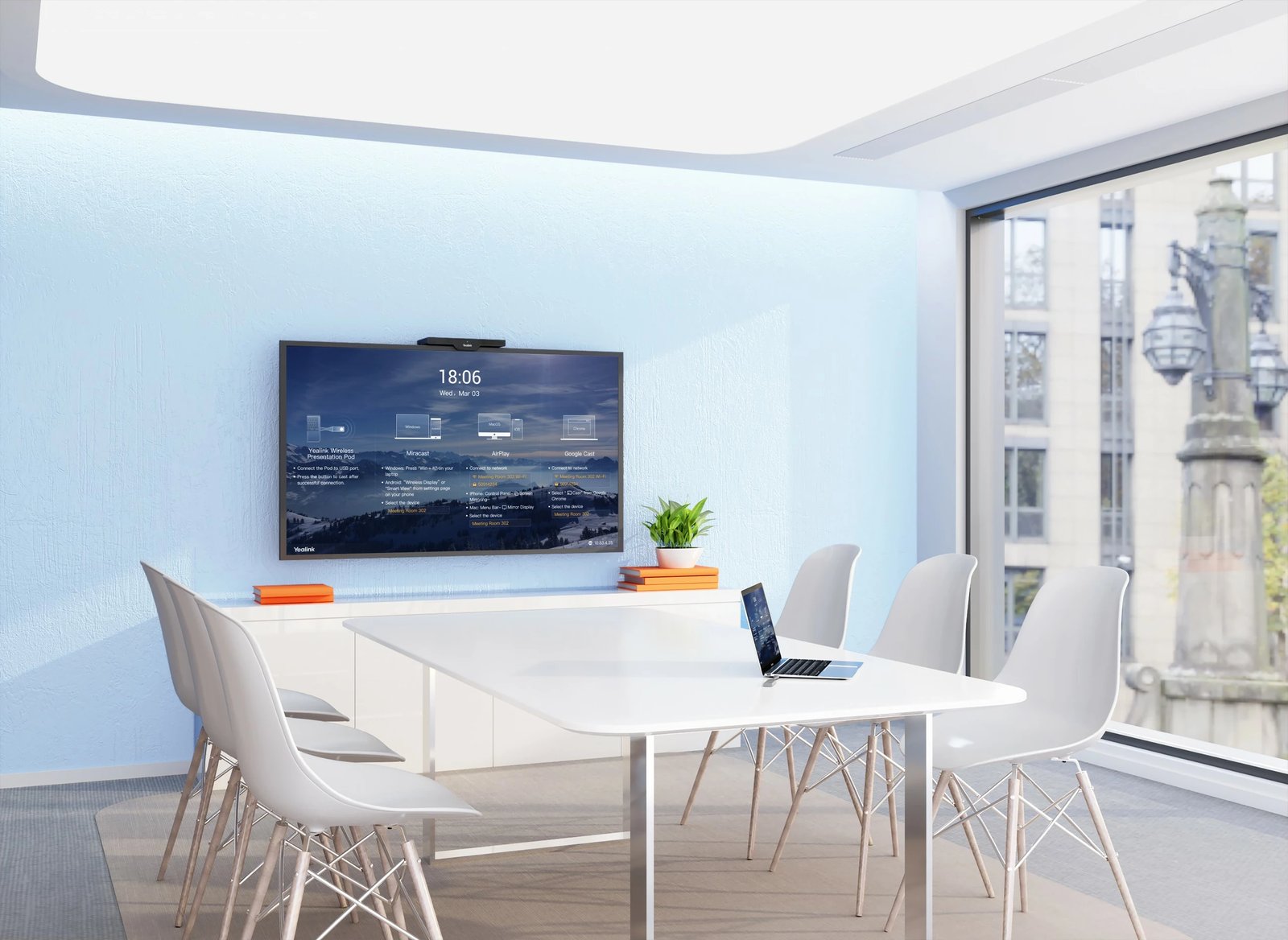 Pajisje prezantimi Yealink RoomCast + WPP20, 4K, Wi-Fi, HDMI, e zezë