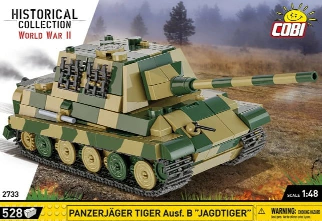 Set ndërtimi Cobi Klocki Panzerjäger Tiger Ausf. B Jagdtiger, 528 pjesë, kamuflazh