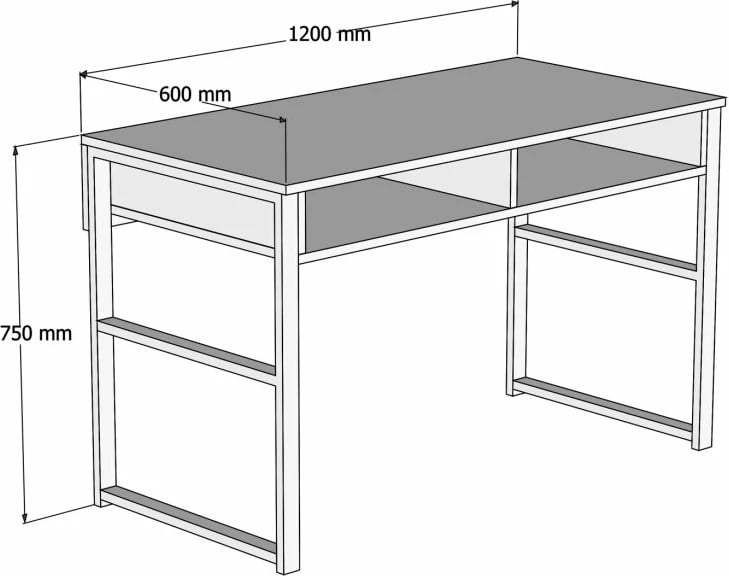 Tavolinë pune Hanah Home, Misto, e bardhë