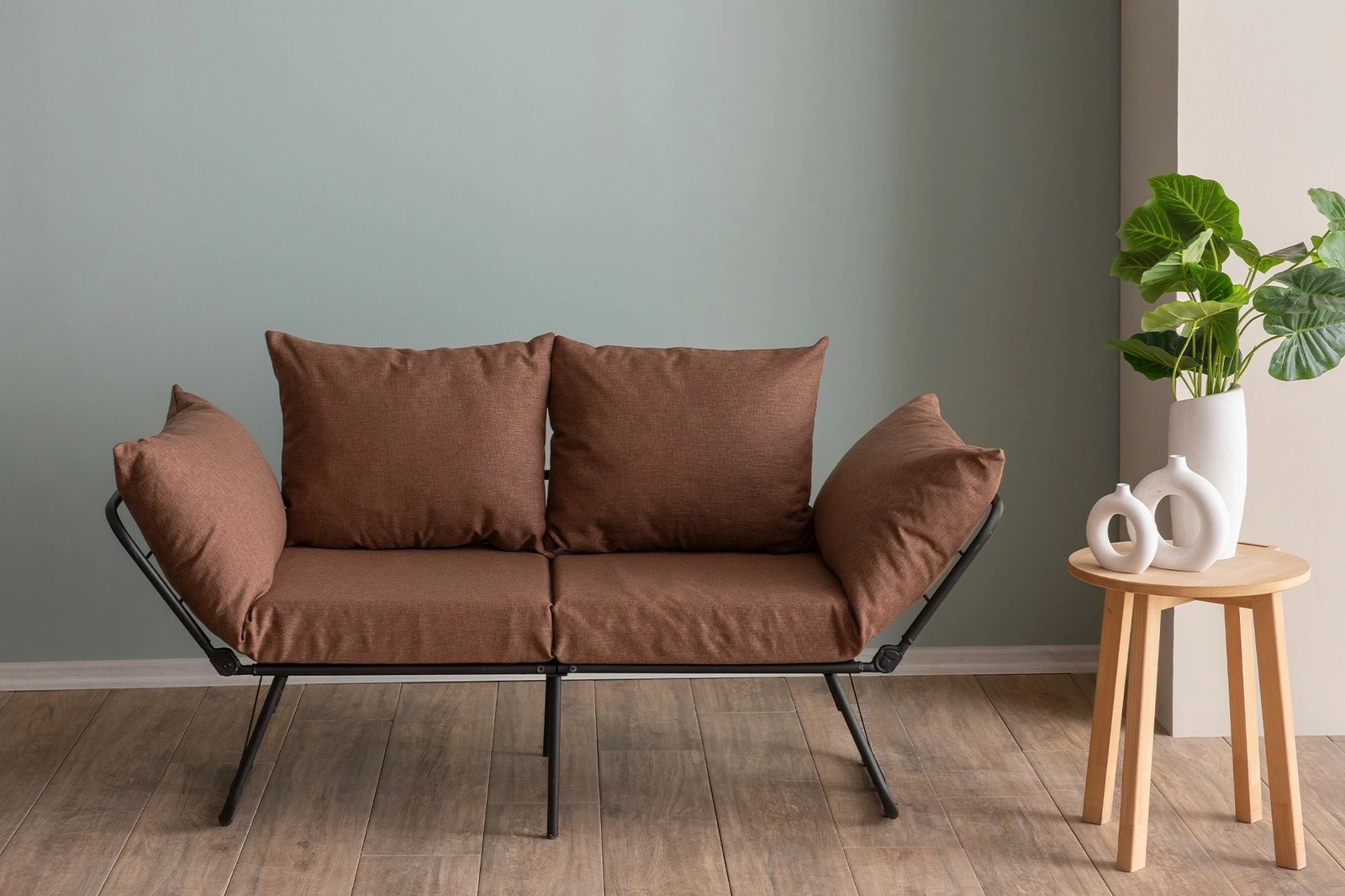 Divan-krevat dy ulëshe, ngjyrë kafe e çelët, Viper 2-Seater