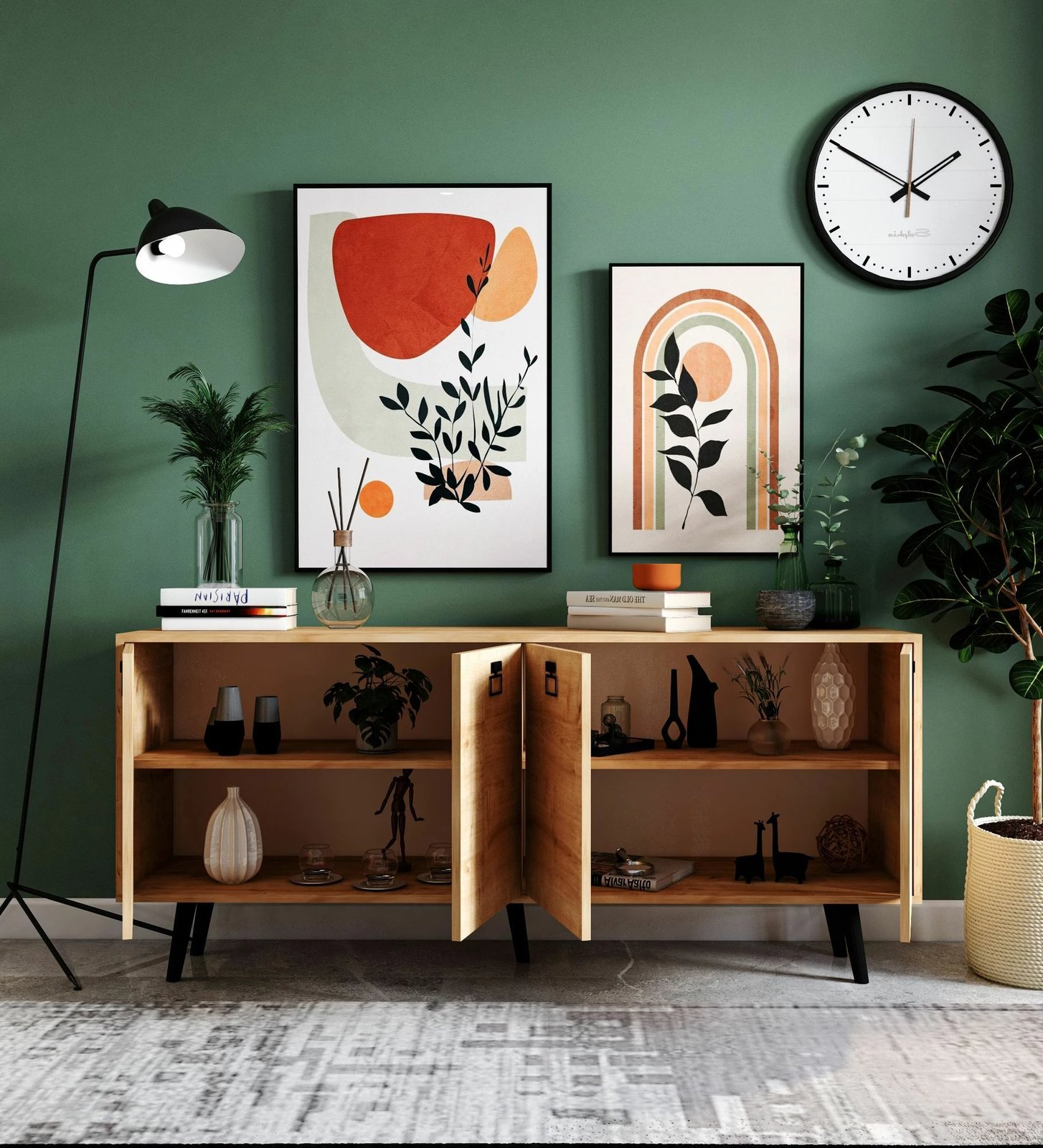 Konsol Skye Decor, Mirza Modern 180, ngjyrë lis safir