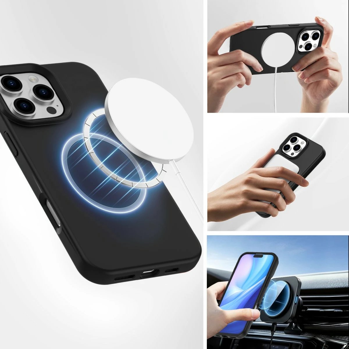 Mbështjellës 4smarts 541187, Apple, iPhone 16 Pro, 16 cm (6.3"), Ngjyrë e zezë