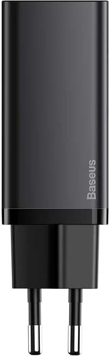 Karikues i shpejtë udhëtimi Baseus GaN2 Lite CCGAN2L-B01, 65W, USB-C & USB-A, zi