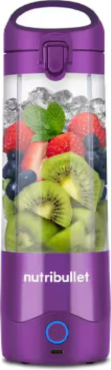 Blender portativ, NutriBullet NBP003PU, 475 ml, bateri 2000 mAh, USB-C, vjollcë