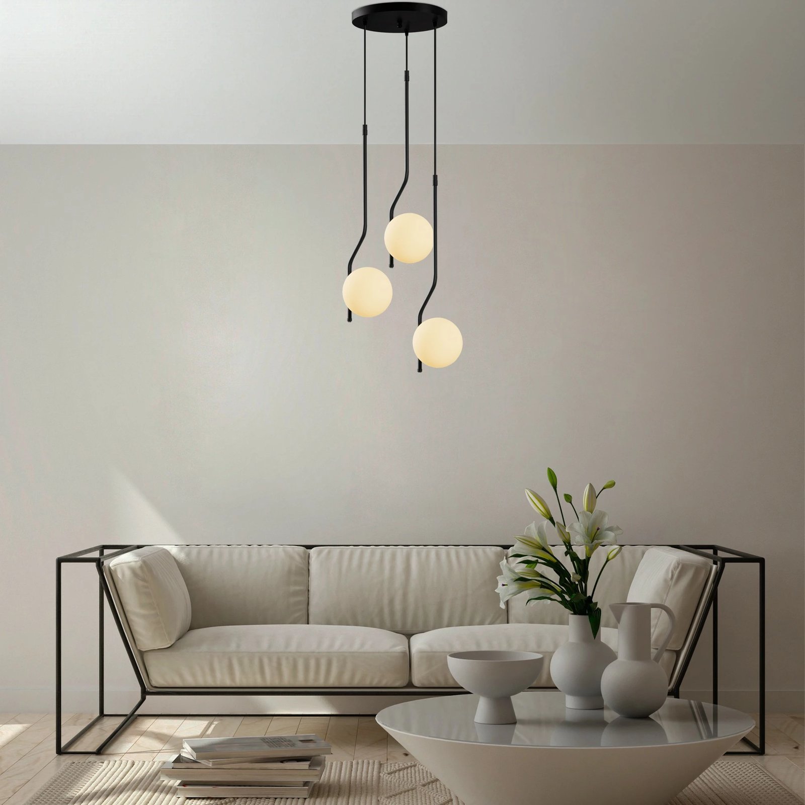 Llambë tavani Opviq Tulıp, ngjyrë e zezë, 35x35x110cm