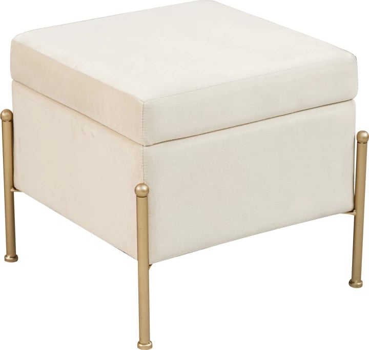 Karrige-trunk Panton kadife krem-ari 40x40x36,5cm