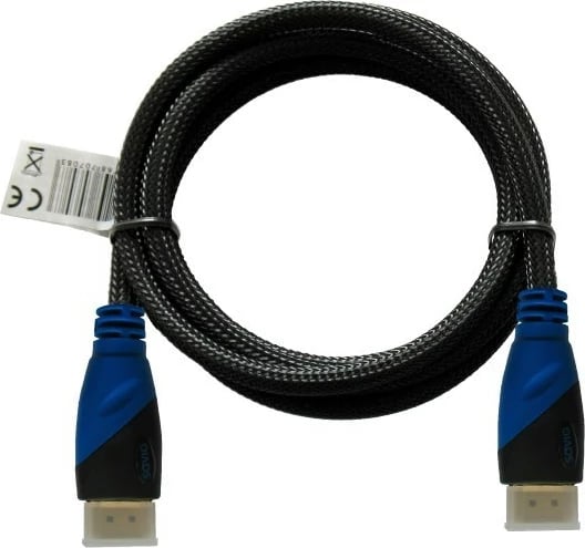 Kabllo HDMI Savio CL-48, 2m, Lloji A, e zezë / kaltër
