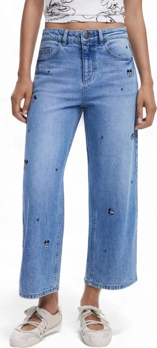 Jeans Desigual femra, të kaltërta të çelta