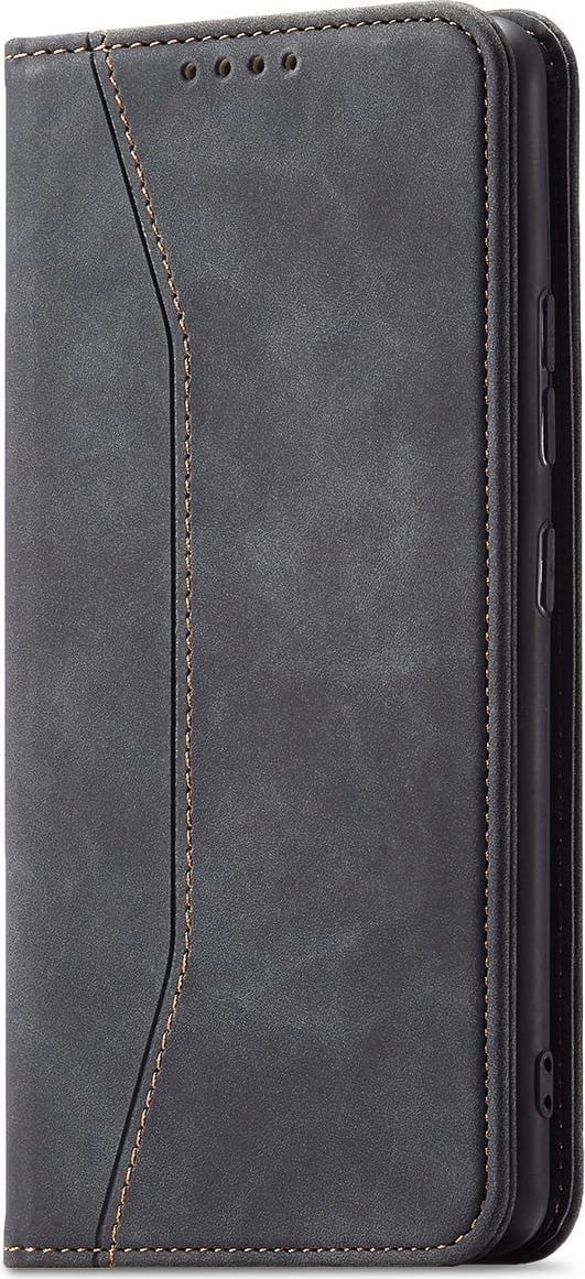 Mbështjellës Hurtel Magnet Fancy Case për Samsung Galaxy S23+, me kapak, portofol dhe qëndrim, e zezë