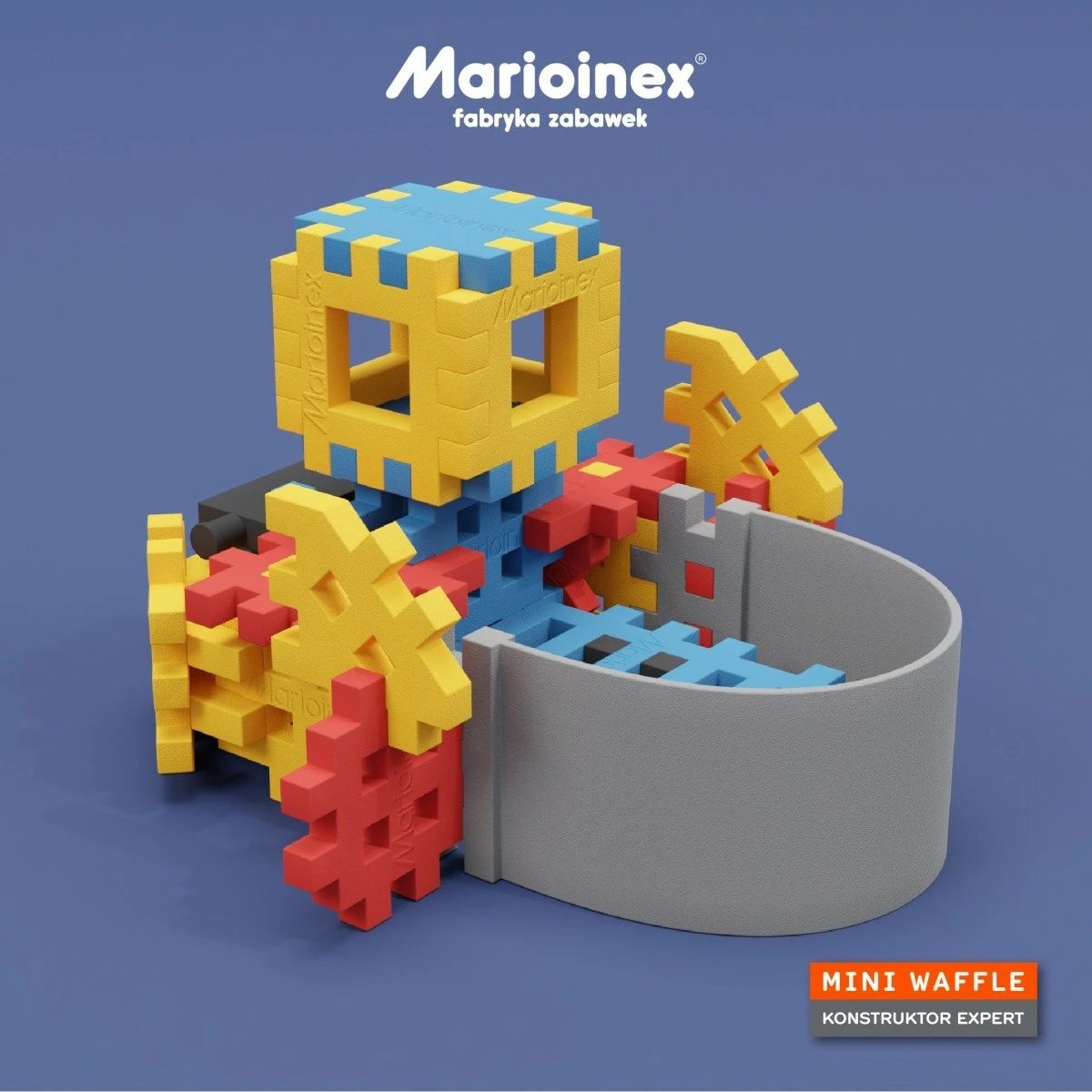 Set lodrash ndërtimi Marioinex Mini Waffle Konstruktor Expert 141 elemente, shumëngjyrëshe