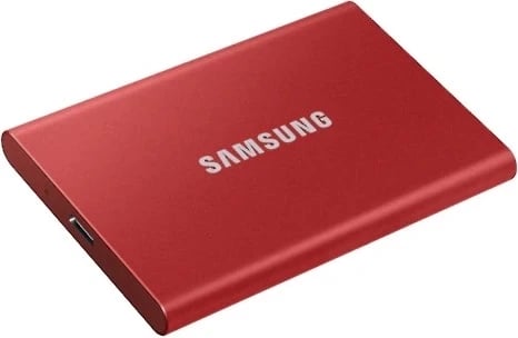SSD portabël Samsung T7, 2TB, USB 3.2, i kuq