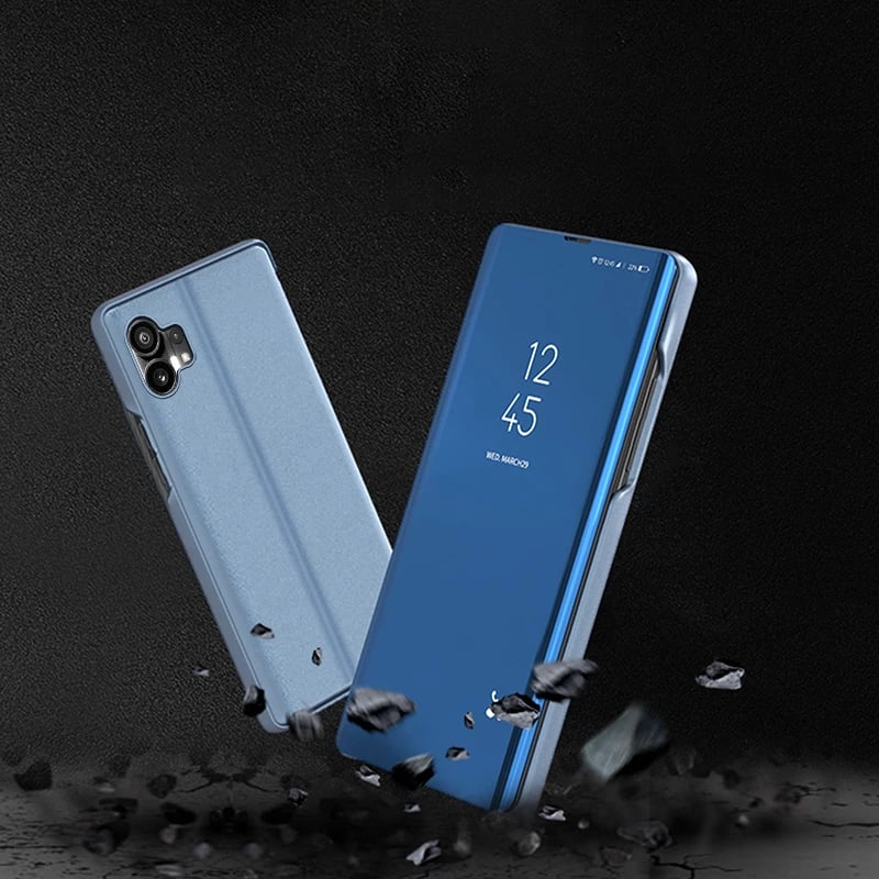 Mbështjellës Hurtel Clear View Case për Nothing Phone 1, me kapak, i zi