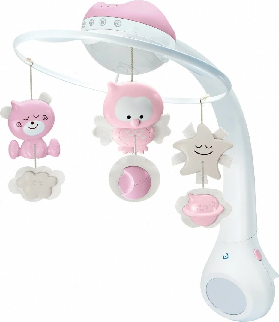 Karusel muzikor për foshnje B-kids Infantino 3-in-1, rozë/bardhë