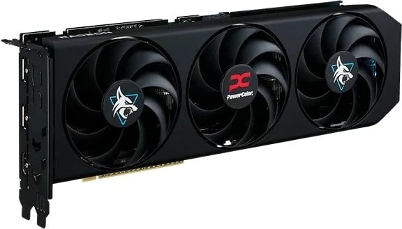 Kartë grafike PowerColor RX 9060 XT 8GB, GDDR6, 3 fan, E zezë