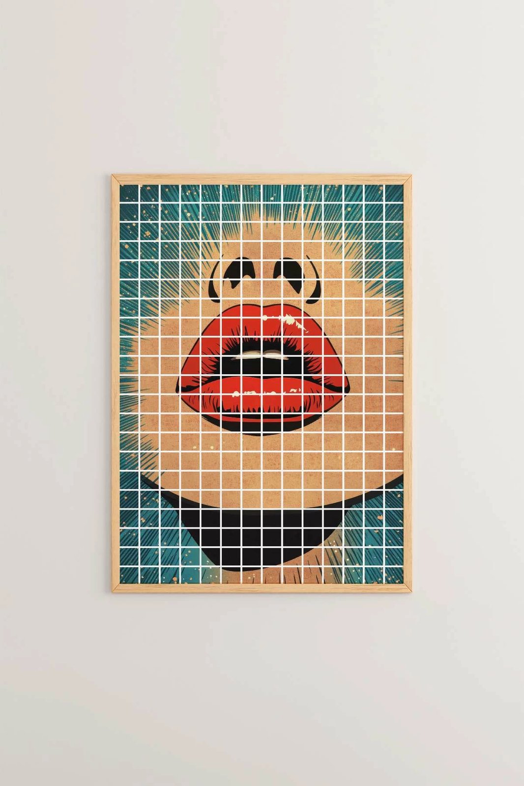 Pikturë dekorative me kornizë, shumëngjyrëshe, Popkare3, 33x48cm