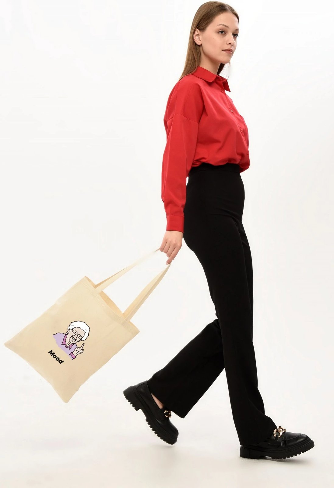 Qese tote Zoozie Bags, 0114, ngjyrë krem