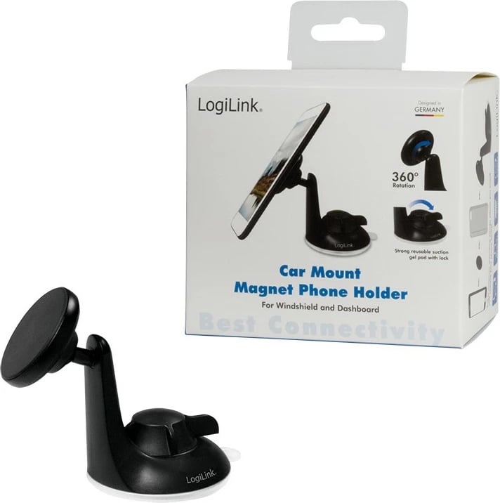Mbajtës magnetik LogiLink AA0110 për celular, për veturë, ngjyrë e zezë