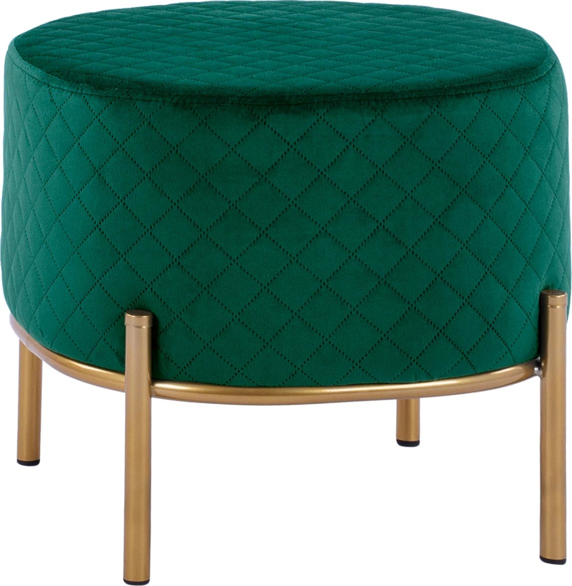 Karrige për bar Sinta, ngjyrë jeshile selvi, bazë ari, FH8638.03, 42x42x38 cm