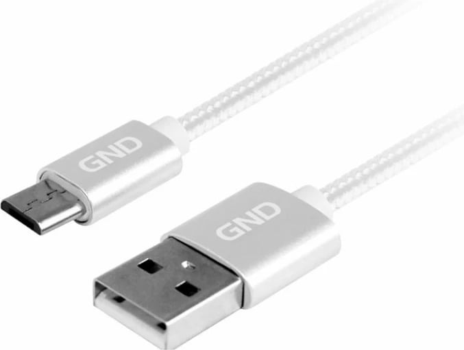 Kabllo Usb GND GNDMICUSB200MM05 (Bardhë, 2m)