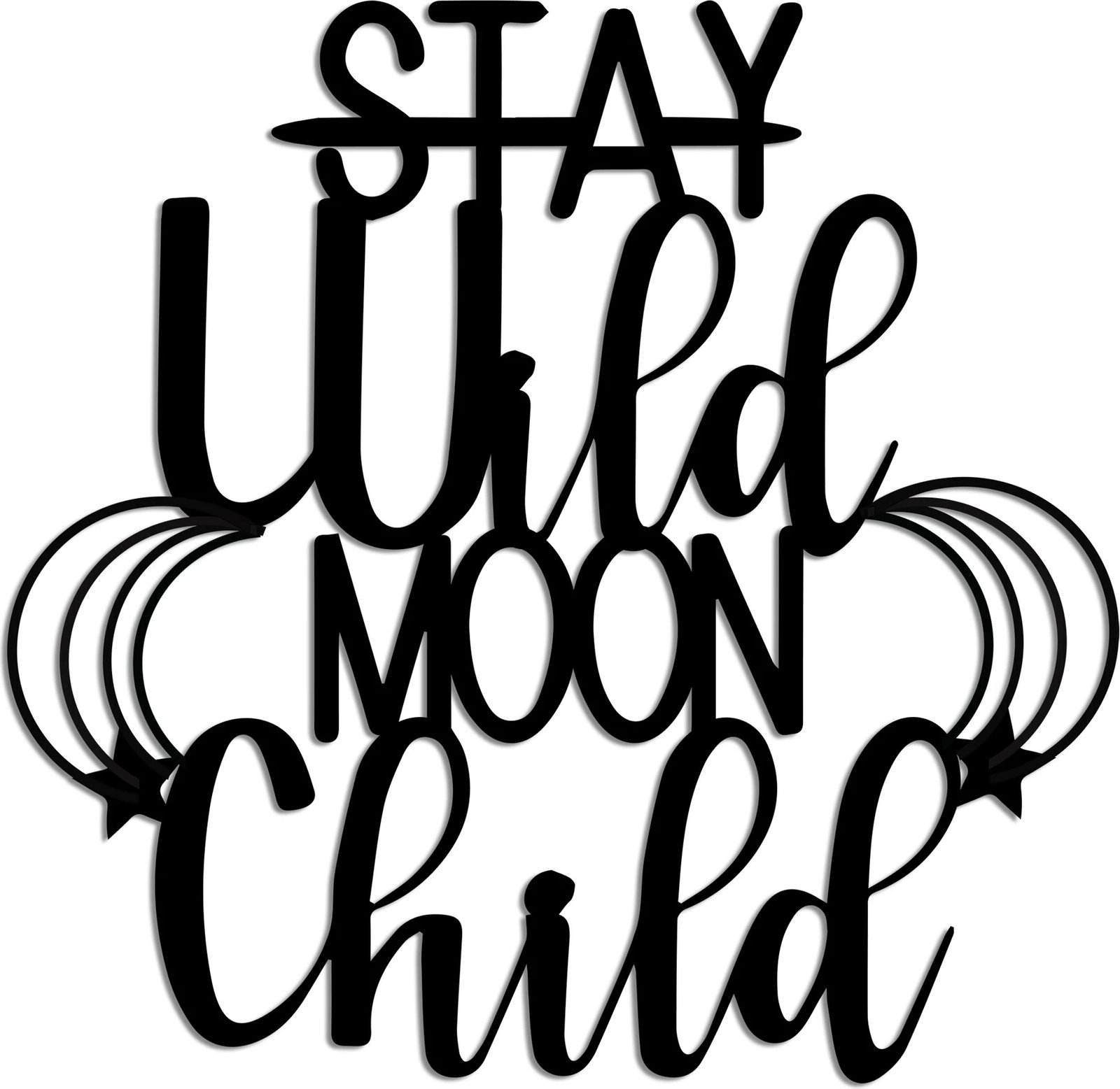 Aksesor dekorativ metalik për mur, Wallity, Stay Child