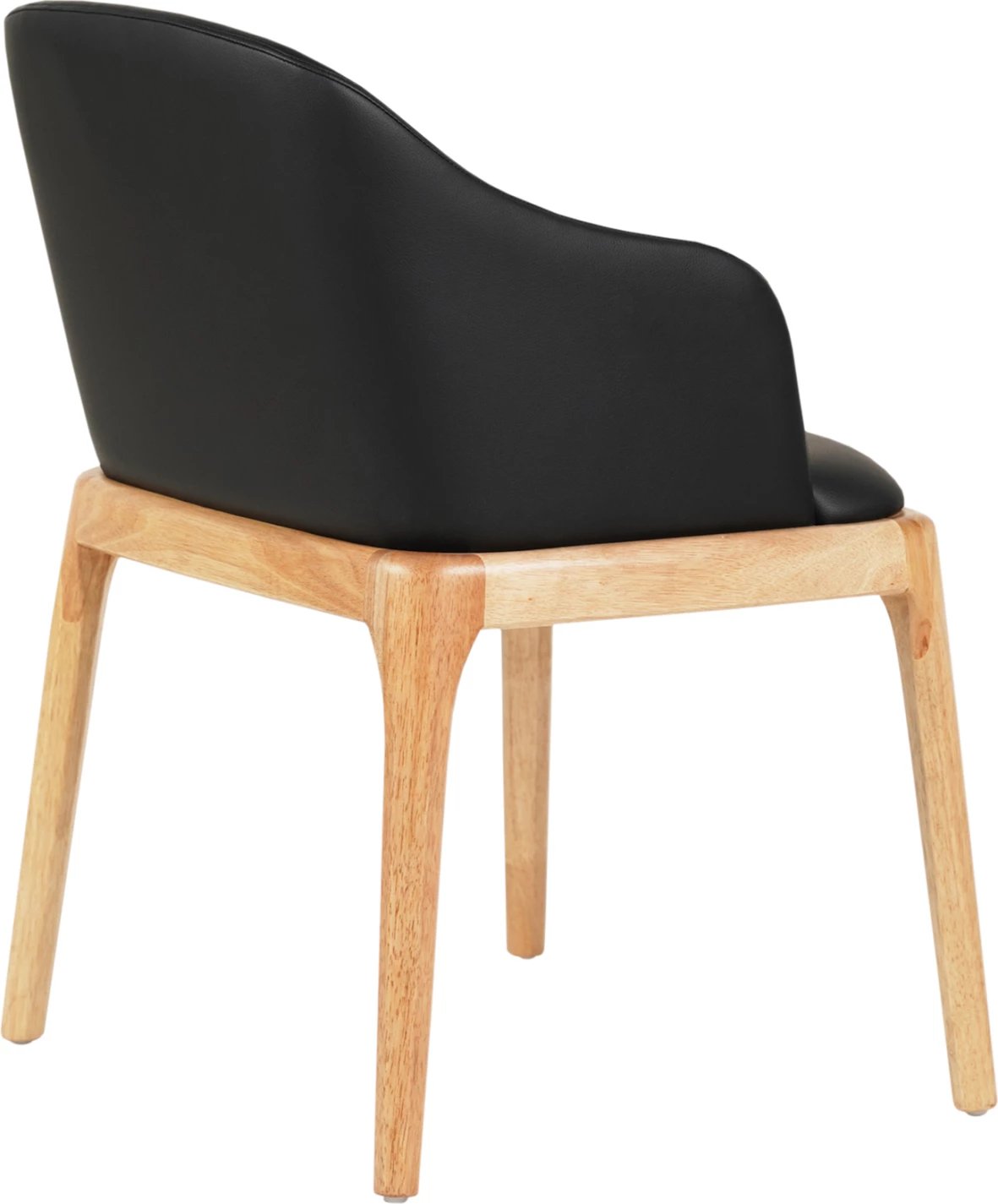 Karrige për ngrënie FURLAN, druri gome, ngjyrë lisi e zezë PU, 54.5x58x78 cm