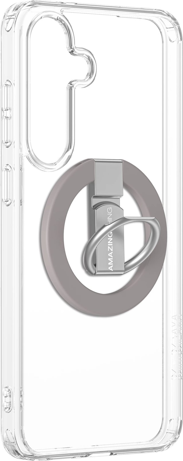Mbështjellës AmazingThing Minimal Mag Case për Samsung Galaxy S25, me unazë magnetike, Transparent