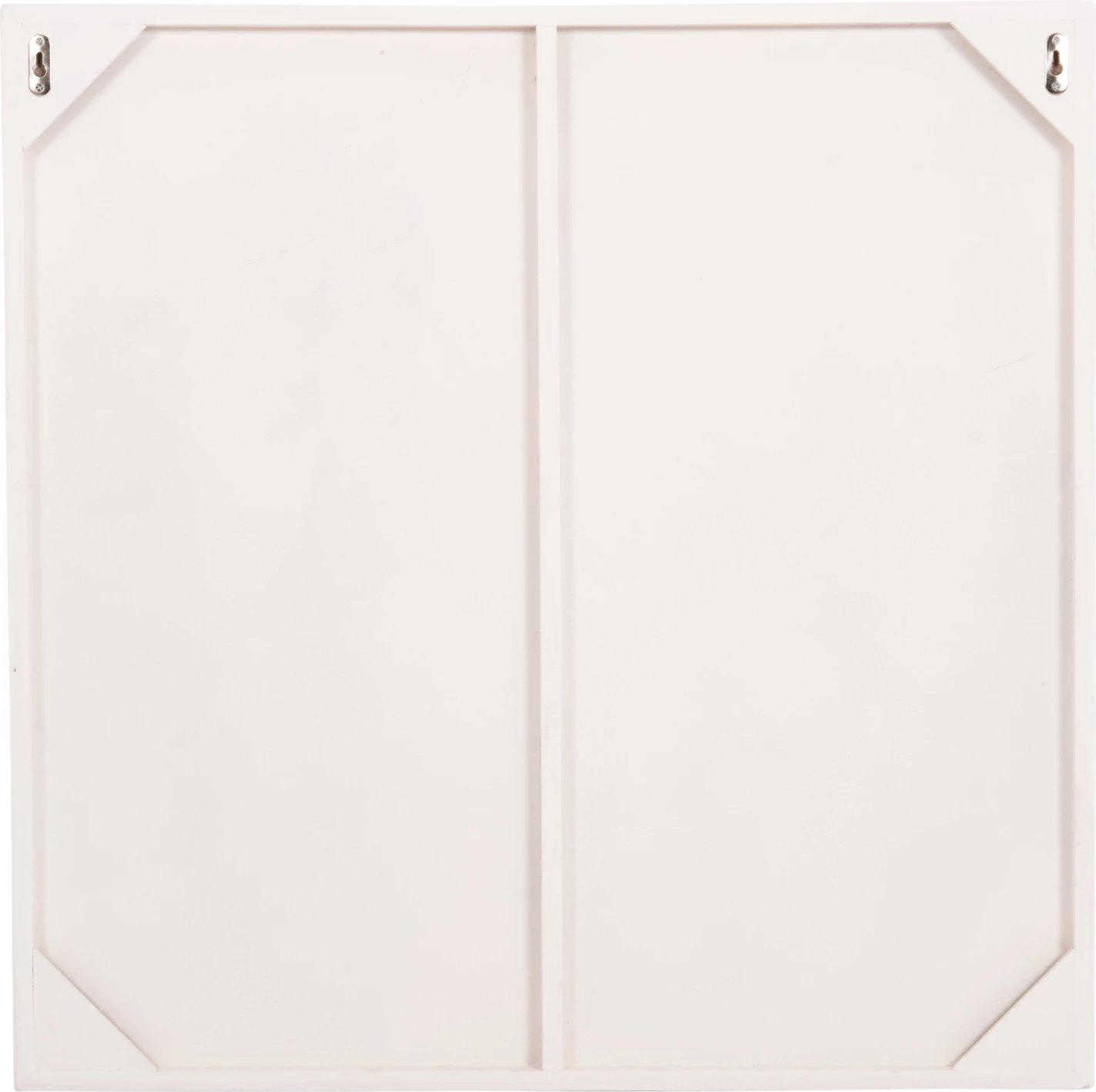 Panel dekorativ për mur, seri katrore Santorini, FH4507, MDF, ngjyrë e bardhë e zbehtë, 80x4x80 cm