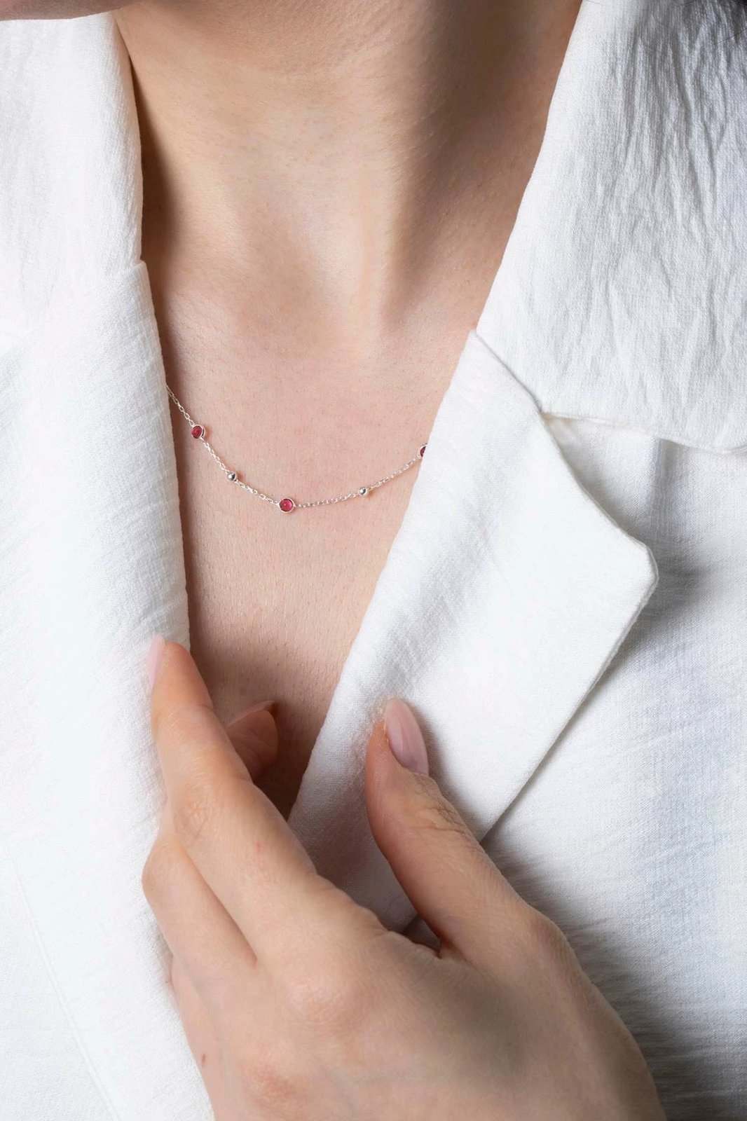 Qafore argjendi Jumeon, TFNY65231, ngjyrë e kuqe