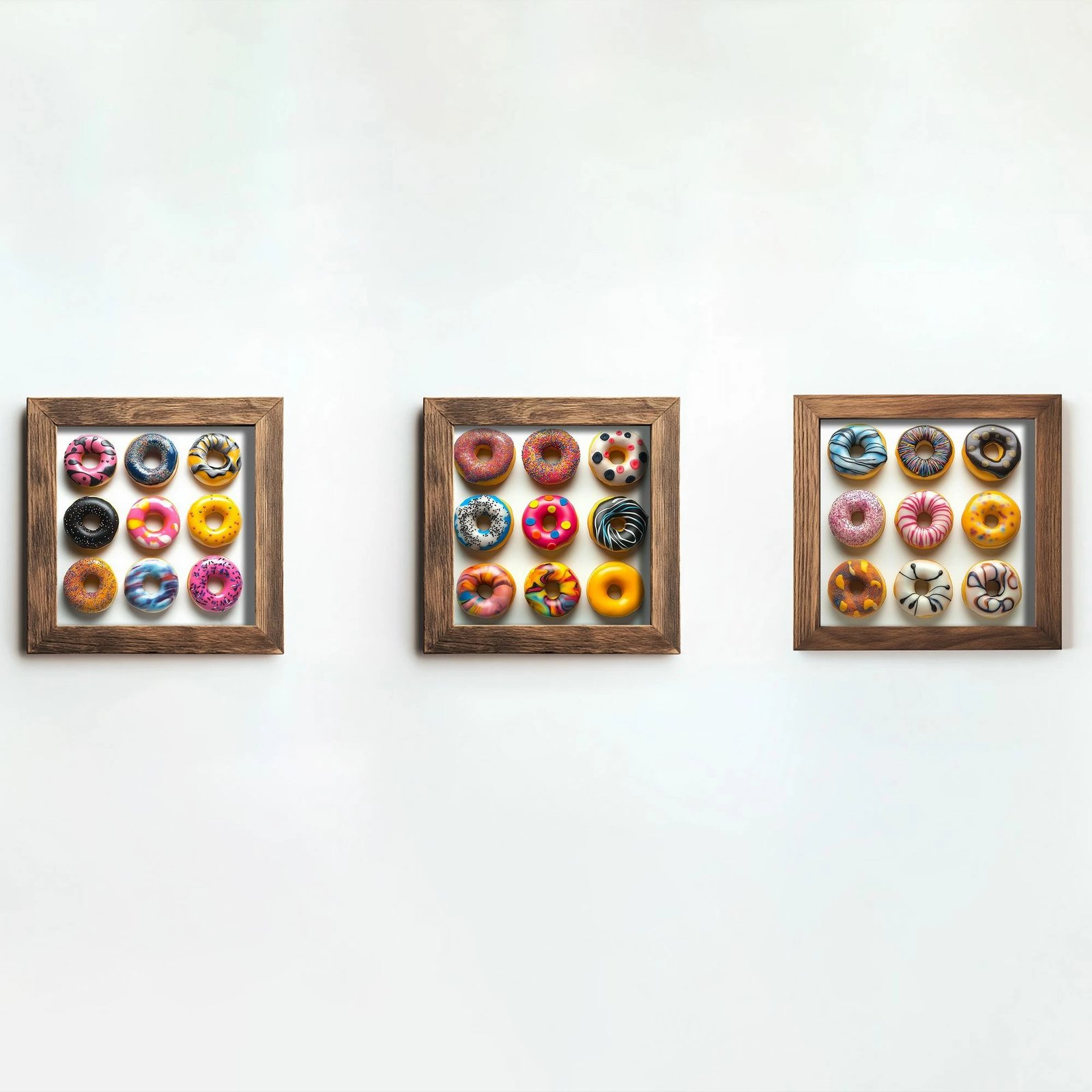 Pikturë dekorative me kornizë, MDF, set prej 3 copësh, Wallity, UKZM062