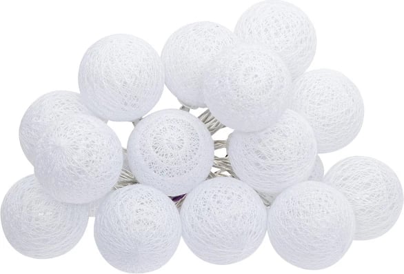 Drita dekorative me LED Batoni, PVC e bardhë, D3.5x260cm, set 6 copë