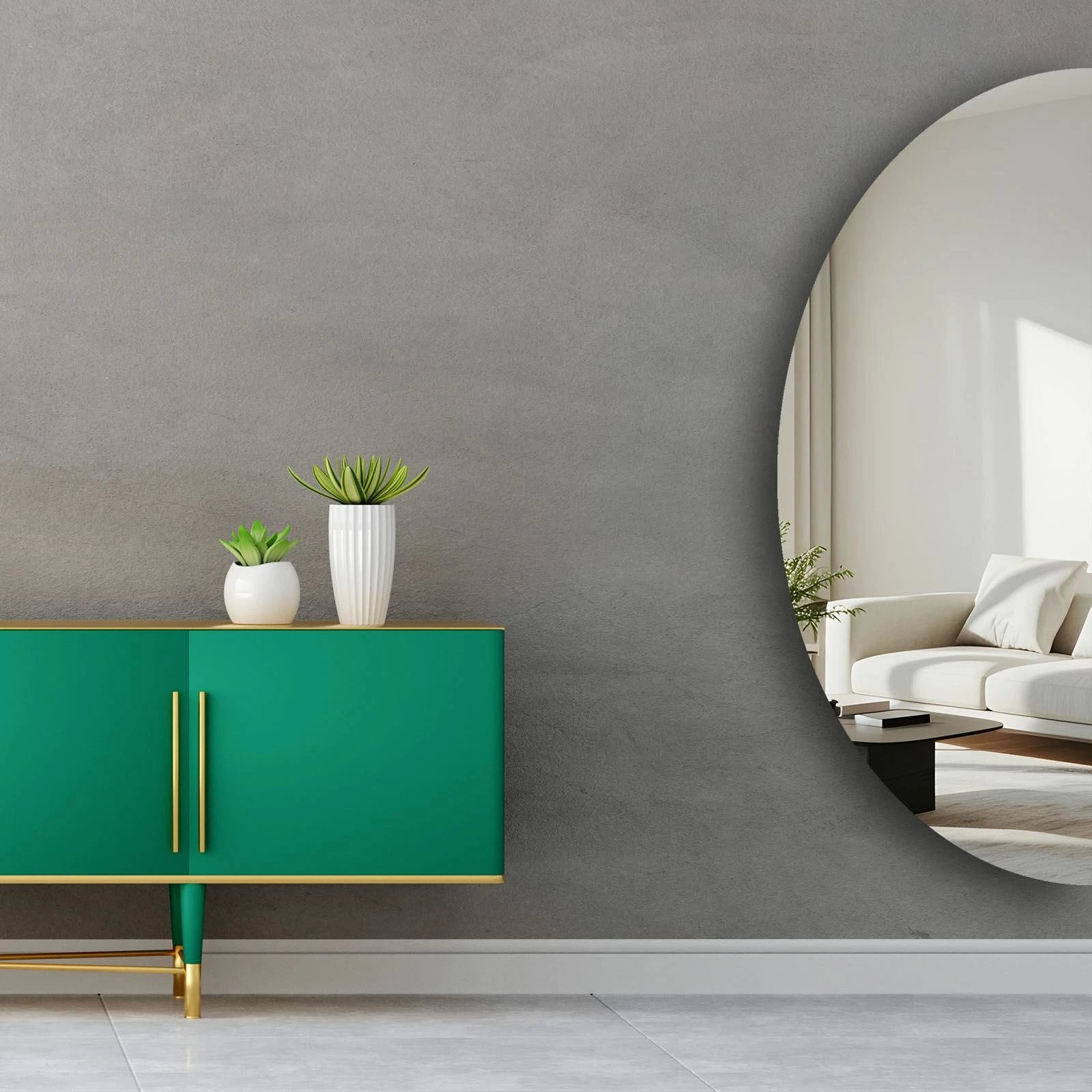 Pasqyrë Skye Decor, shumëngjyrëshe, 52x135cm, 52135Ayna-002