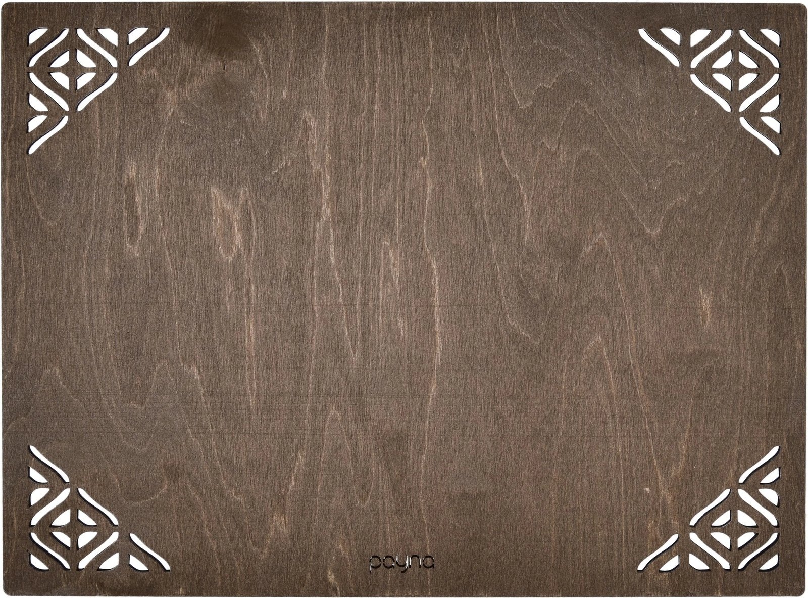 Set nënshtrues tavoline prej druri, 4 copë, Hermia Corpat, ngjyrë wenge