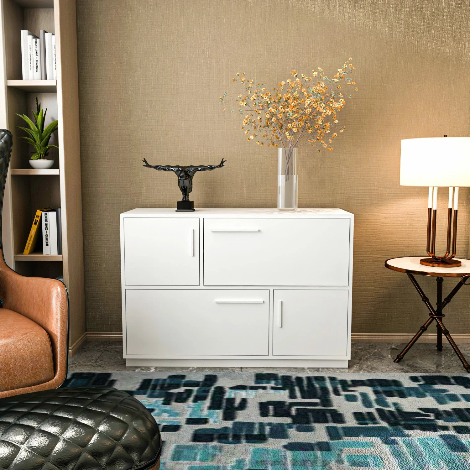 Konsolë Skye Decor, e bardhë, Mares