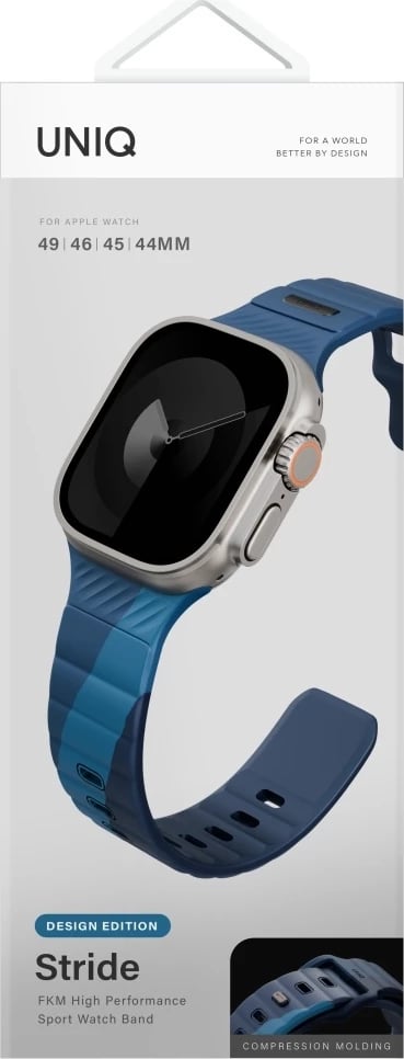 Rrip gome për Apple Watch UNIQ Stride De Rubber, Blu