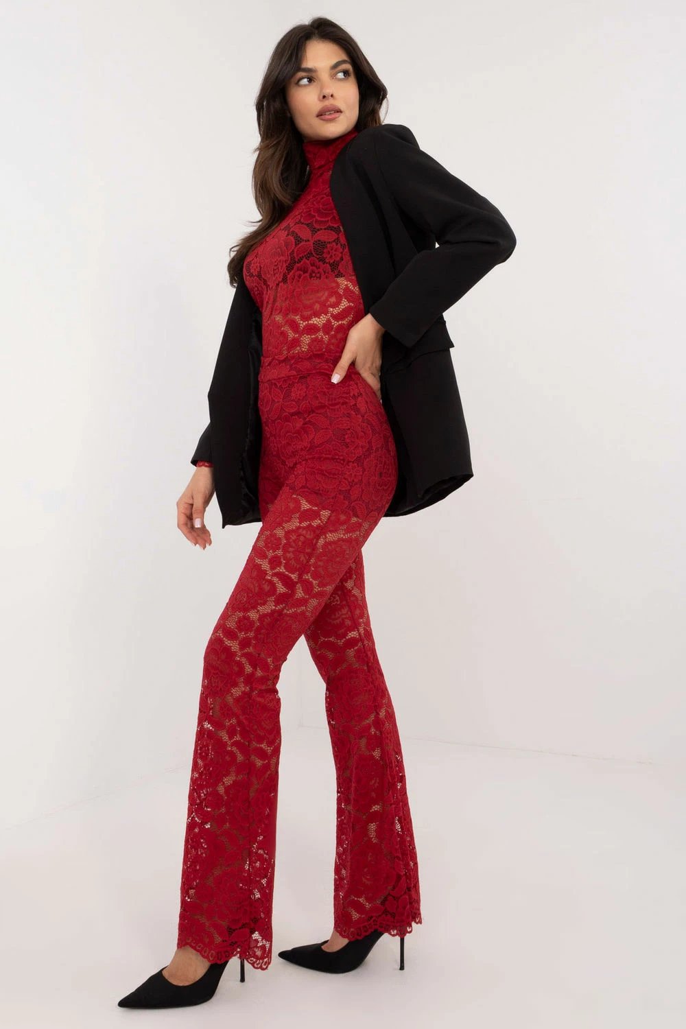 Pantallona femra Italy Moda 203158, të kuqe